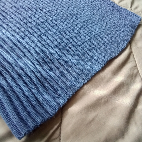 Women's Greendog Blue Ribbed All Over Crew Neck Knit Sweater Size Small Striped - Picture 7 of 11